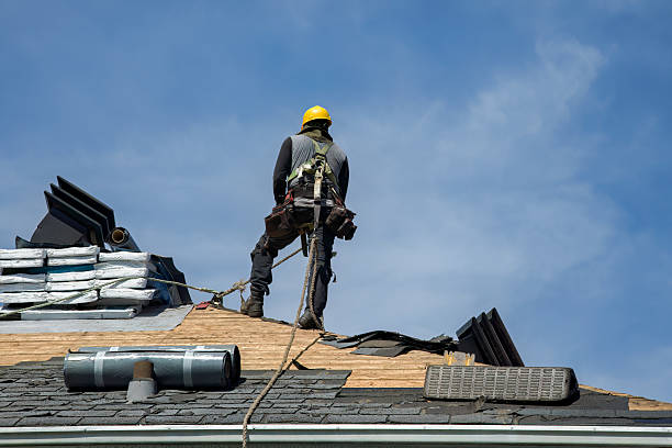 Professional Gutter Installation technician working in Monroe, MI